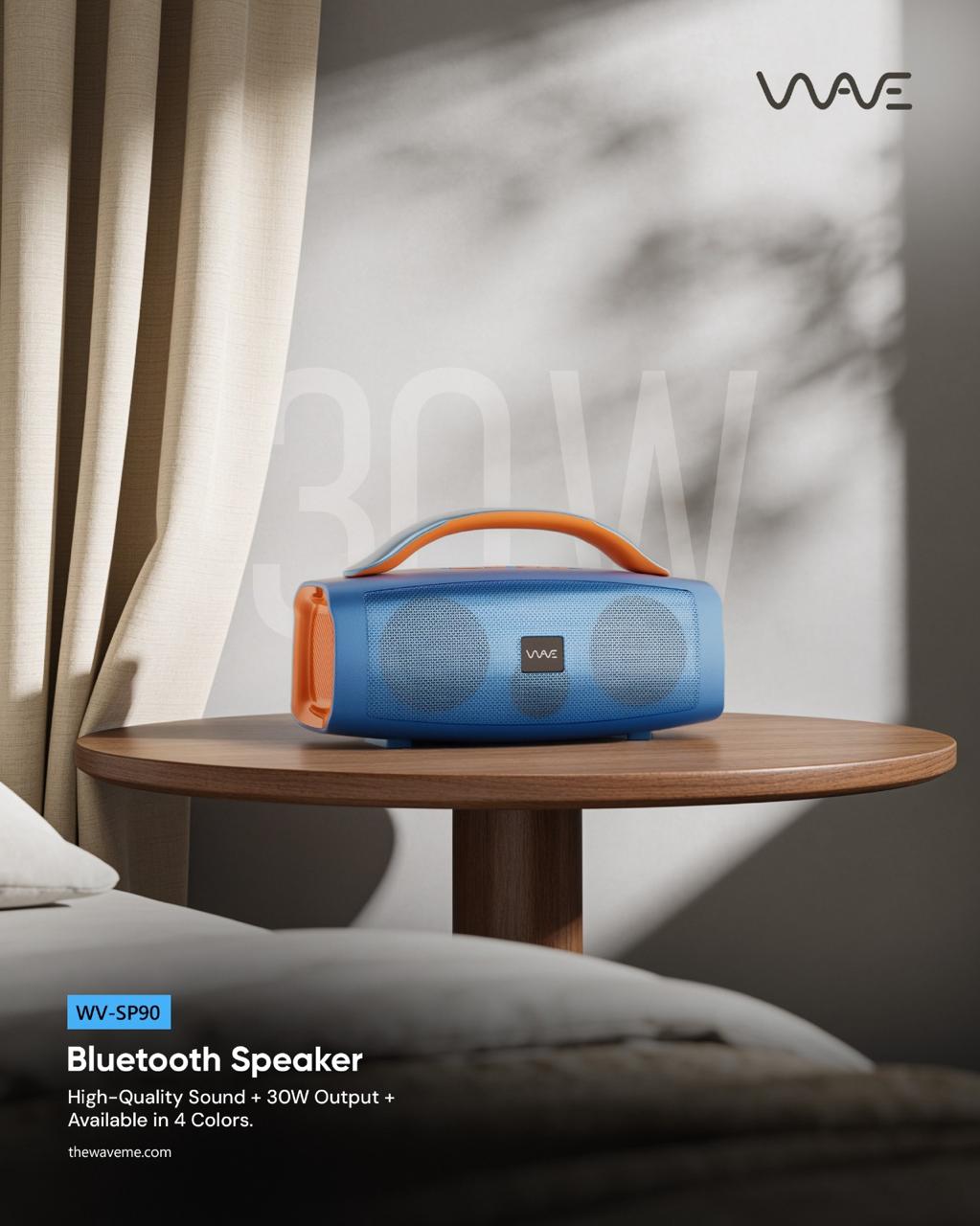 Wave Bluetooth Speaker 30W - WV-SP90 - Visilex Trading UAE